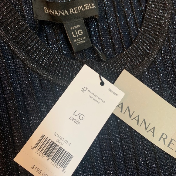 Banana Republic Navy Blue Dress with Shimmer  NWTs - Picture 3 of 3